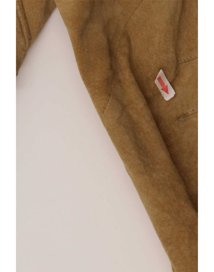 Conbipel Mens Suede Bomber Jacket IT 56 2XL Beige Leather