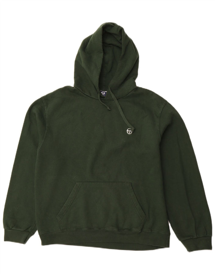 SERGIO TACCHINI Mens Hoodie Jumper Large Green Cotton