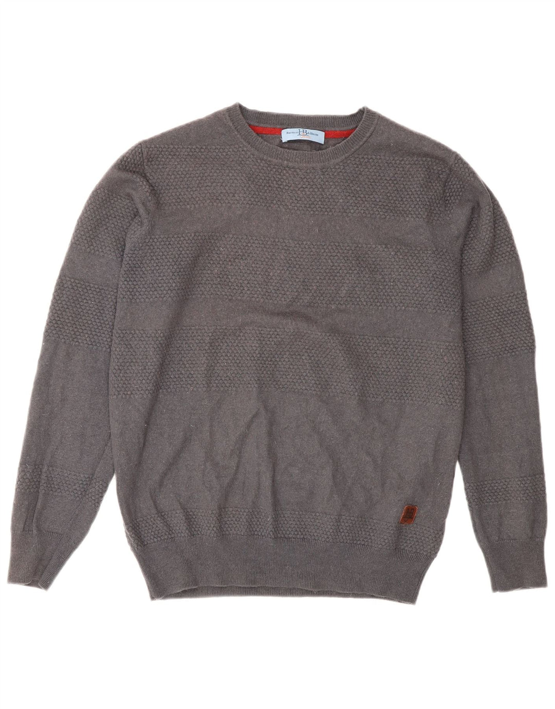 Harmont & Blaine Mens Crew Neck Jumper Sweater Medium Grey Wool