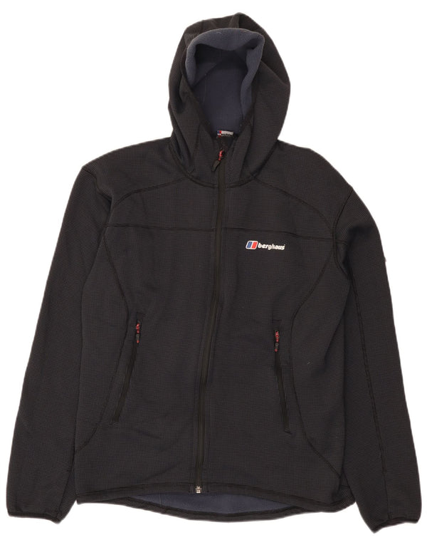 Berghaus Mens Hooded Windbreaker Jacket UK 38 Medium Navy Blue Polyester