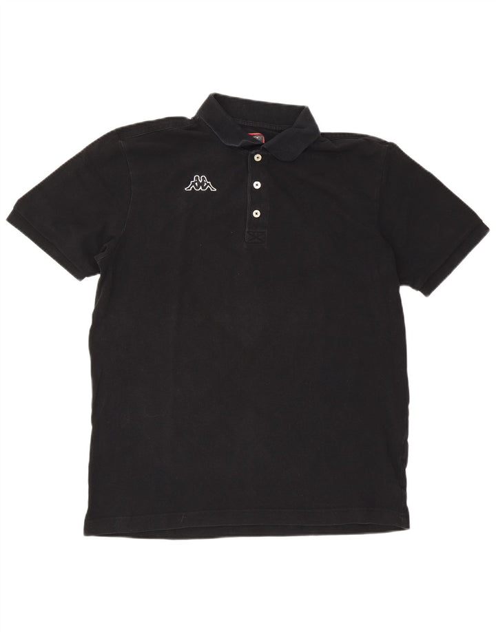 Kappa Mens Polo Shirt XL Black Cotton