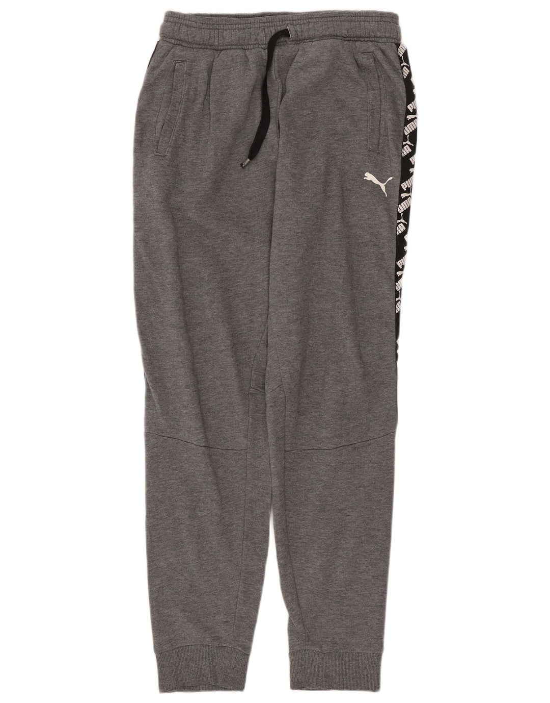 PUMA Girls Tracksuit Trousers Joggers 14-15 Years Large Grey Colourblock