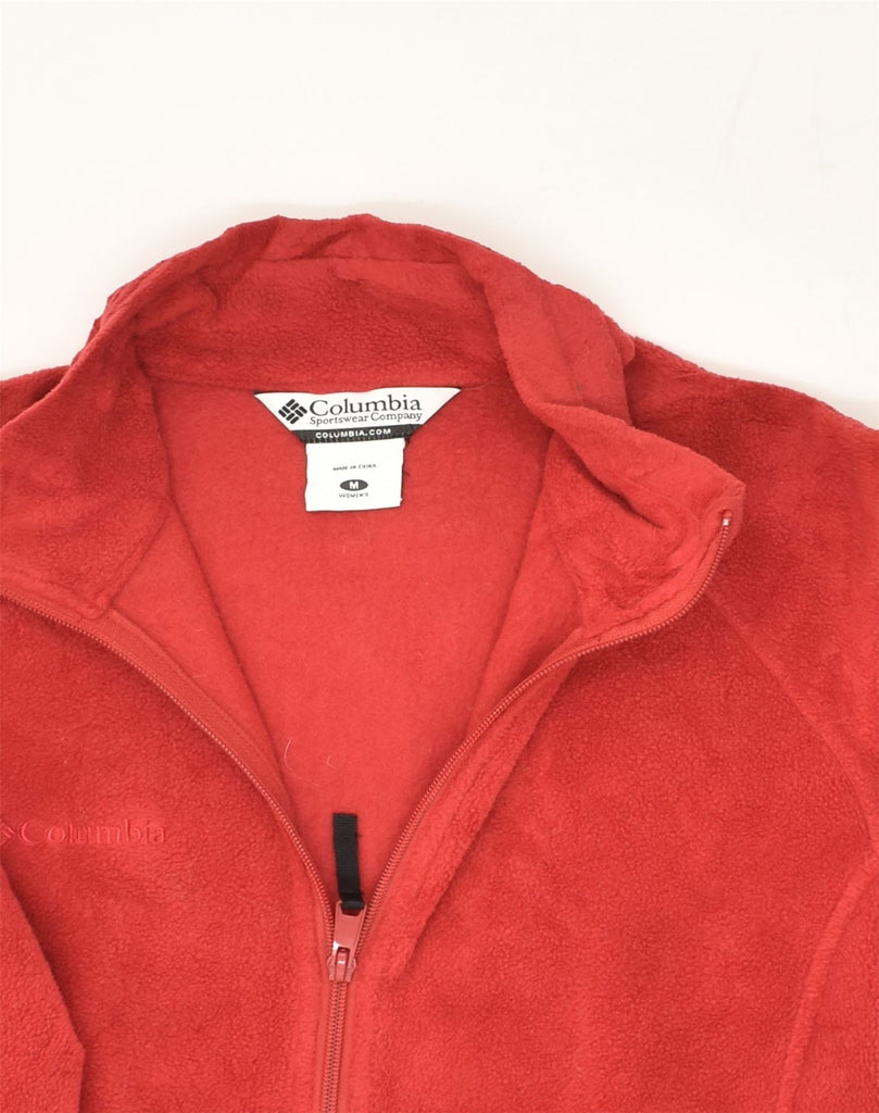 COLUMBIA Womens Fleece Jacket UK 14 Medium Red Polyester | Vintage Columbia | Thrift | Second-Hand Columbia | Used Clothing | Messina Hembry 