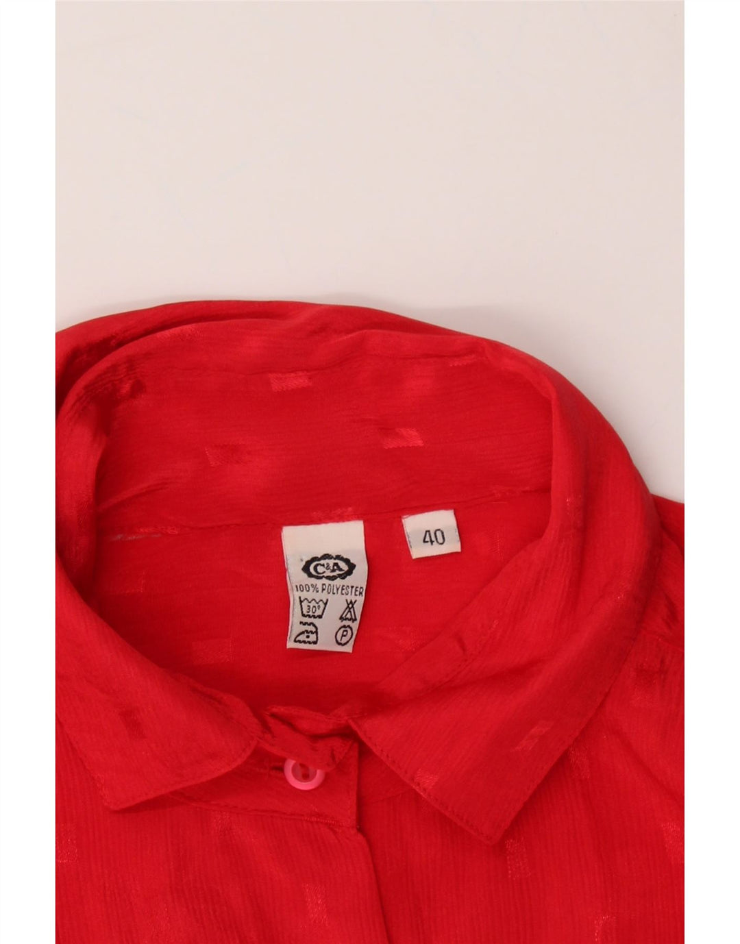 C&A Womens Shirt Blouse IT 40 Small Red Spotted Polyester Vintage C&A and Second-Hand C&A from Messina Hembry 