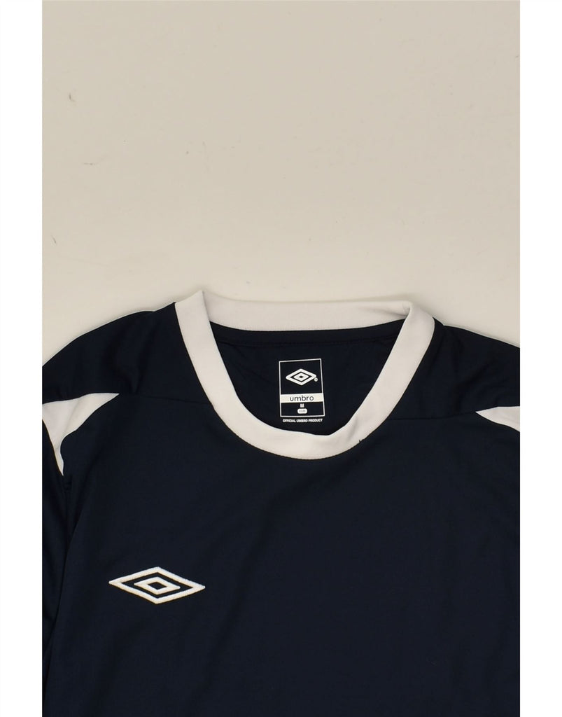 UMBRO Mens Top Long Sleeve Medium Navy Blue Polyester | Vintage Umbro | Thrift | Second-Hand Umbro | Used Clothing | Messina Hembry 