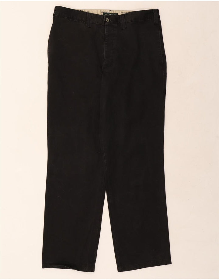 Dockers Mens Khakis Straight Chino Trousers W34 L31 Black