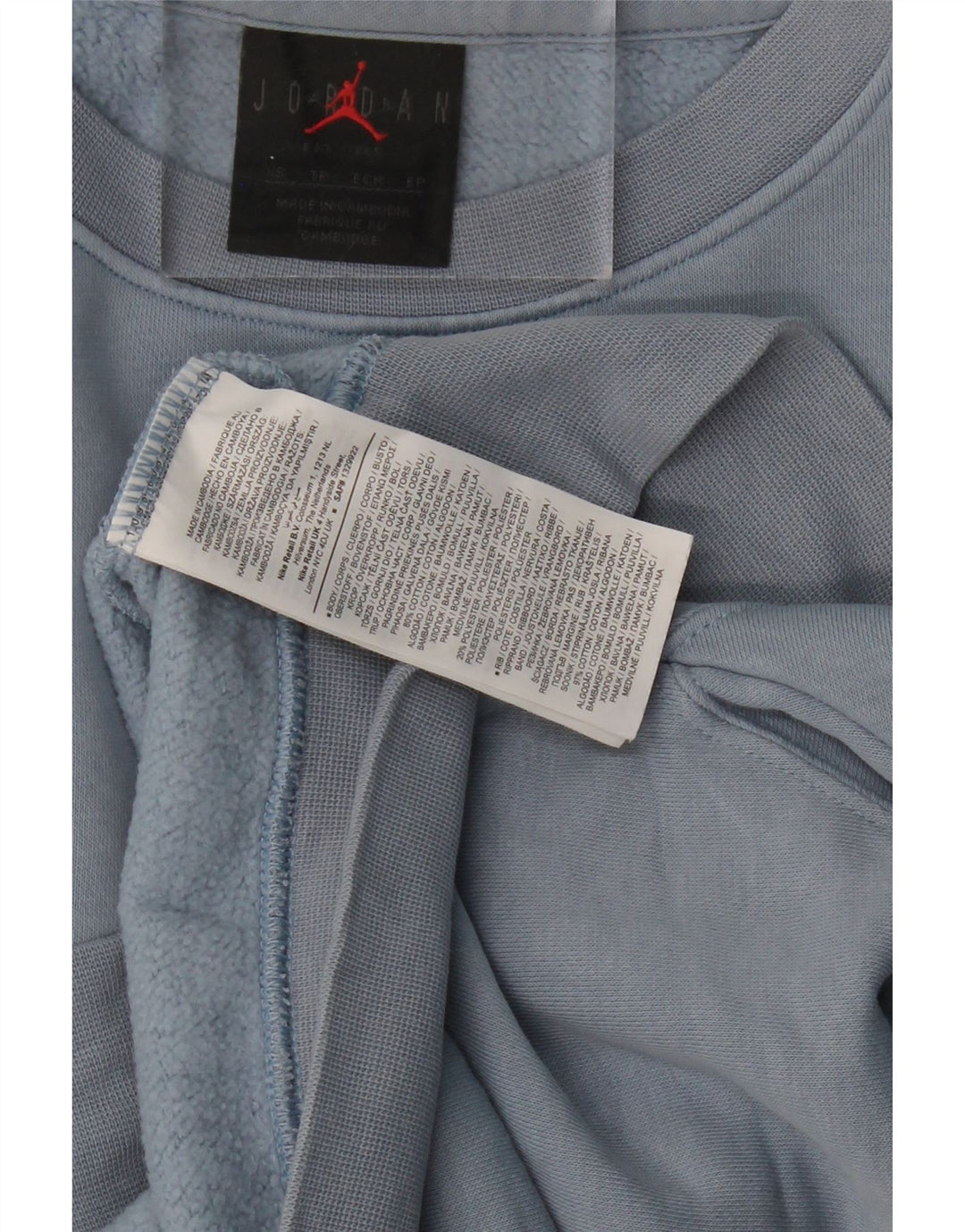 JORDAN Womens Sweatshirt Jumper UK 6 XS Blue Cotton