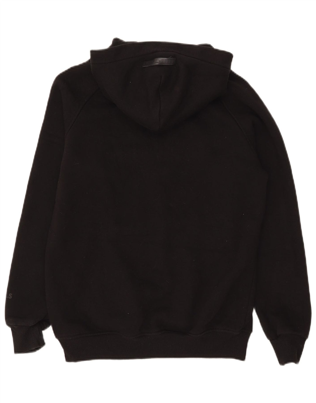 Essential Mens Graphic Hoodie Jumper Medium Black Cotton