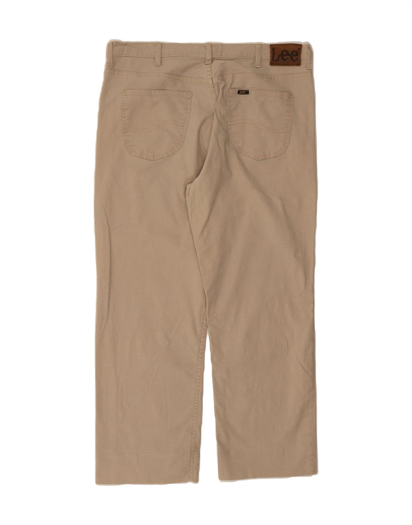 LEE Mens Brooklyn Straight Casual Trousers W40 L29 Beige Cotton Vintage Lee and Second-Hand Lee from Messina Hembry 