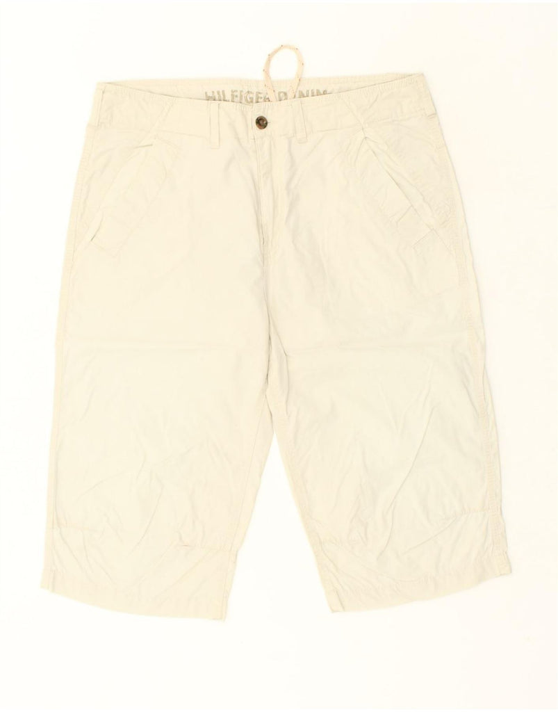 TOMMY HILFIGER Mens Bermuda Shorts W35 Large Beige Cotton | Vintage Tommy Hilfiger | Thrift | Second-Hand Tommy Hilfiger | Used Clothing | Messina Hembry 