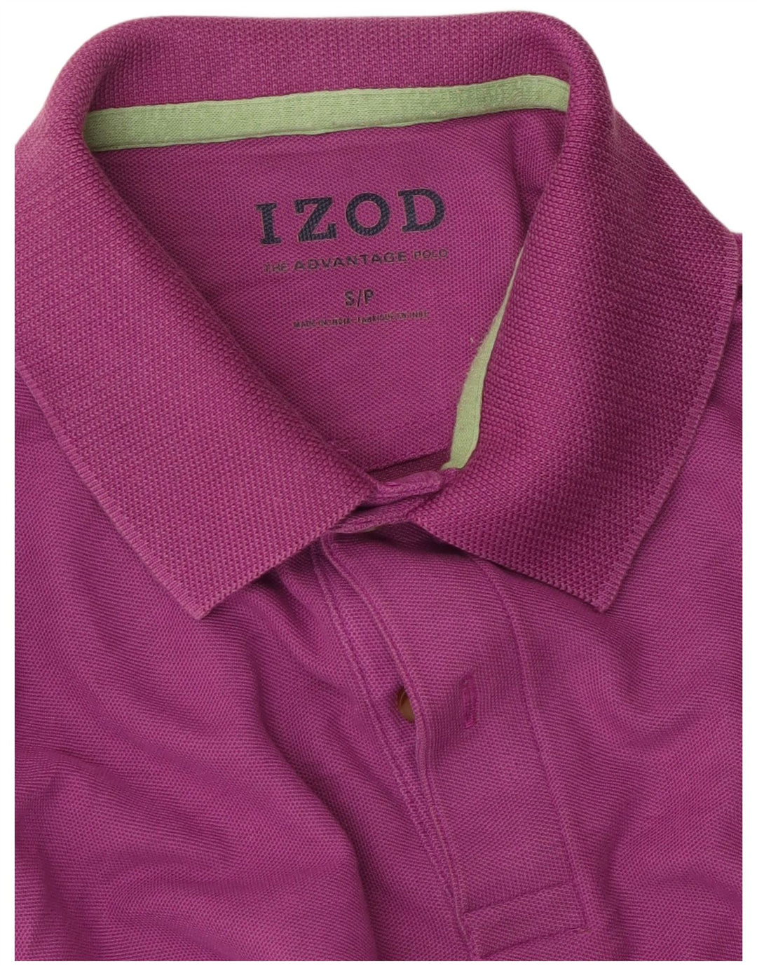 IZOD Mens Polo Shirt Small Purple