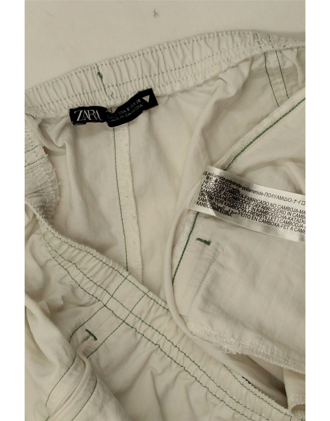 Zara Womens Joggers Casual Trousers Small W26 L28 White Polyamide