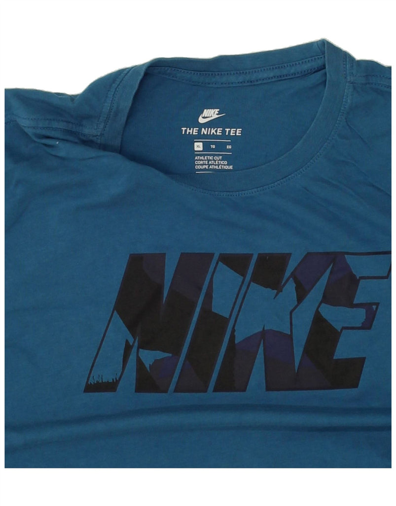 NIKE Mens Graphic T-Shirt Top XL Blue Cotton | Vintage Nike | Thrift | Second-Hand Nike | Used Clothing | Messina Hembry 