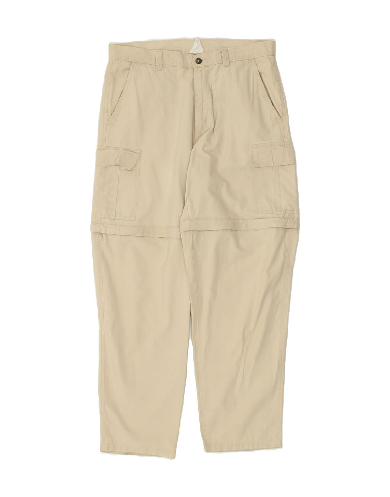 VINTAGE Mens Tapered Cargo Trousers W32 L31 Beige Cotton Vintage Vintage and Second-Hand Vintage from Messina Hembry 