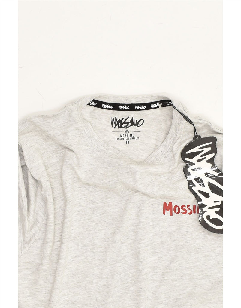 MOSSIMO Boys Graphic Top Long Sleeve 15-16 Years Grey Cotton | Vintage Mossimo | Thrift | Second-Hand Mossimo | Used Clothing | Messina Hembry 