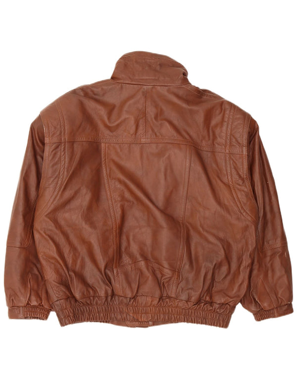 Vintage Mens Leather Jacket UK 40 Large Brown