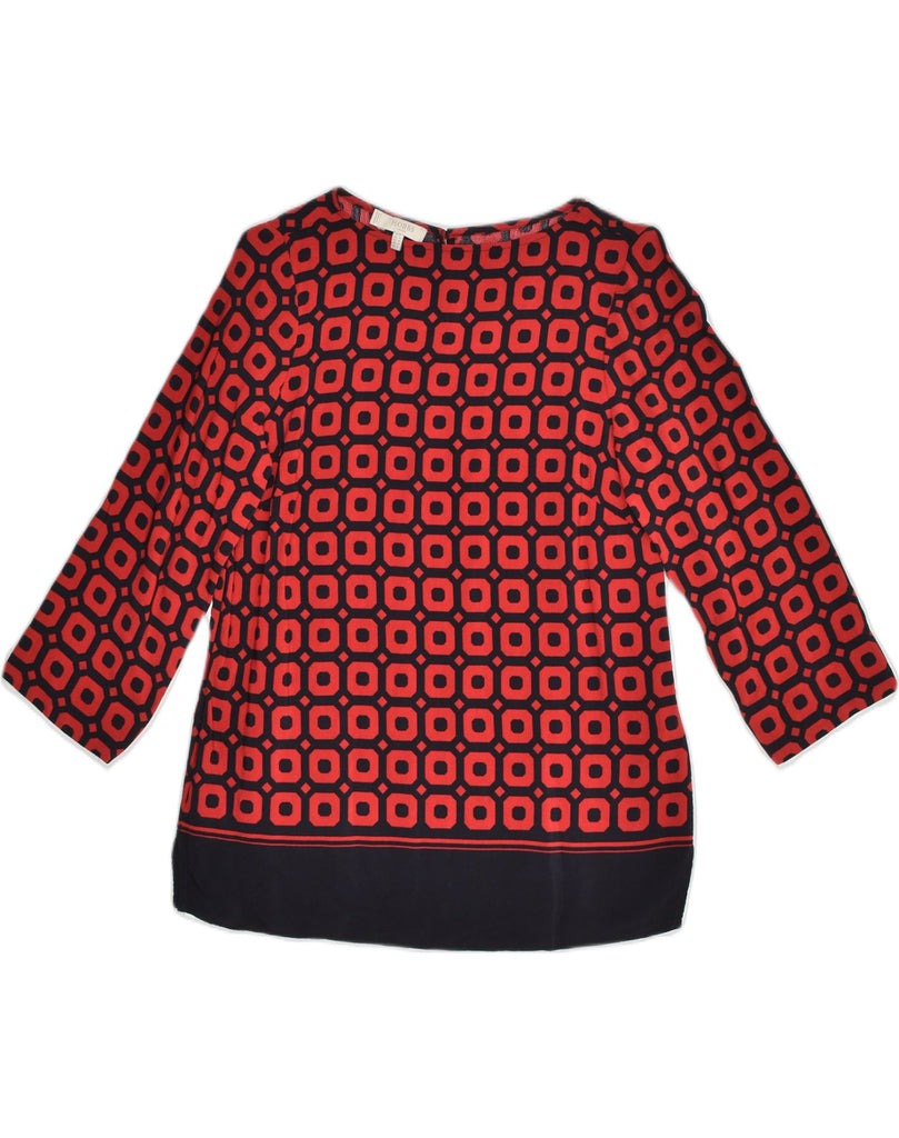 HOBBS Womens Blouse Top UK 8 Small  Red Geometric Viscose | Vintage Hobbs | Thrift | Second-Hand Hobbs | Used Clothing | Messina Hembry 