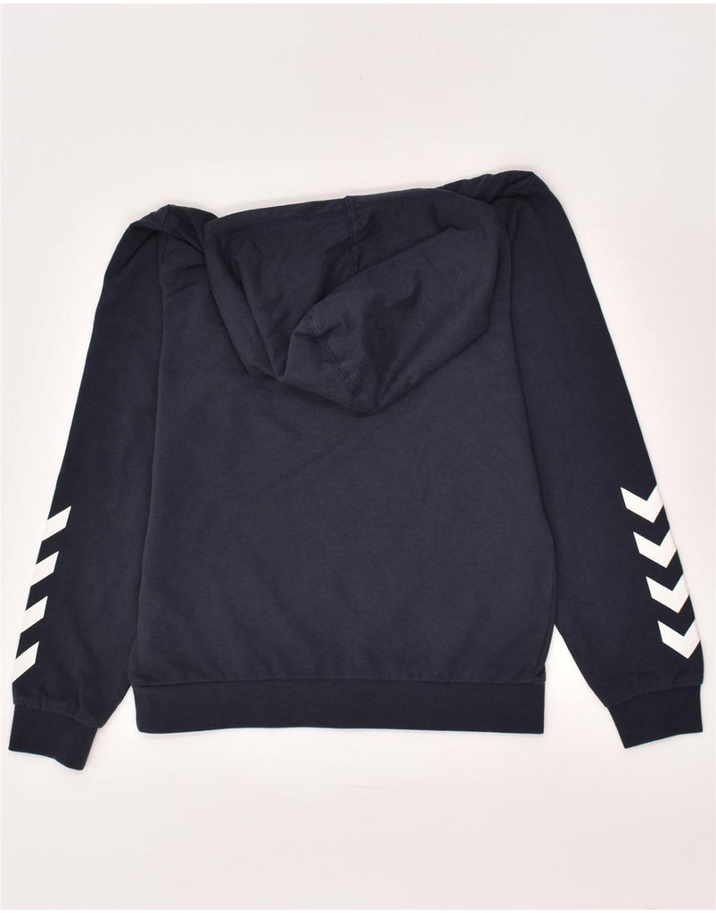 HUMMEL Boys Graphic Hoodie Jumper 11-12 Years Navy Blue Cotton | Vintage Hummel | Thrift | Second-Hand Hummel | Used Clothing | Messina Hembry 