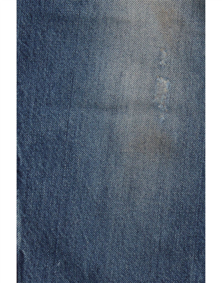 UNIFORM Mens Distressed Loose Jeans W30 L30 Blue