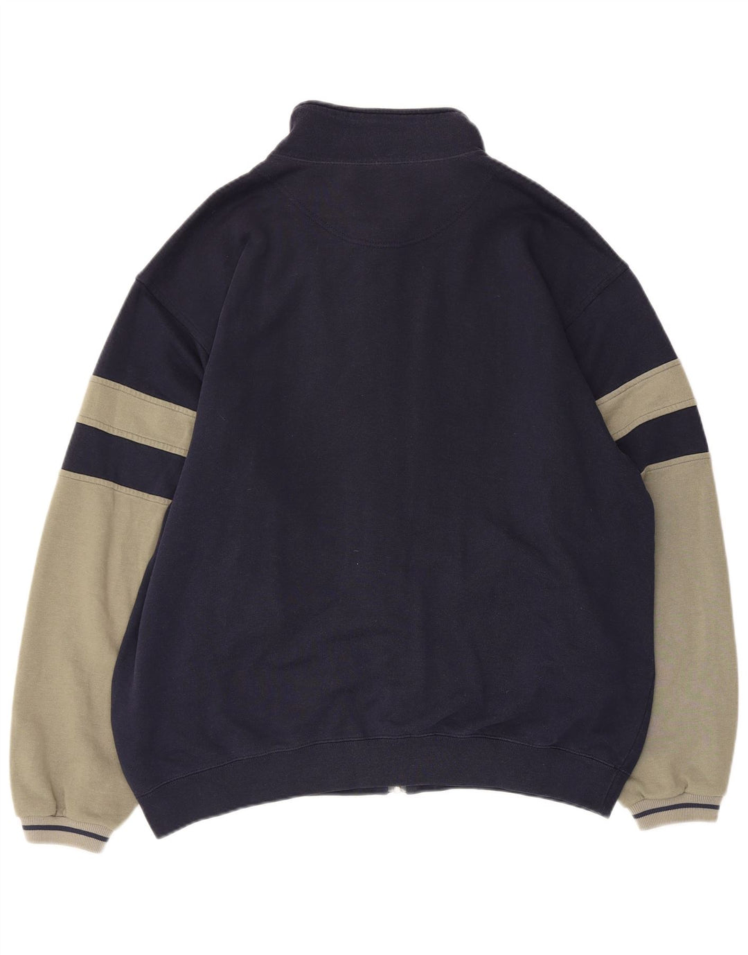 Champion Mens Tracksuit Top Jacket XL Navy Blue Colourblock Cotton