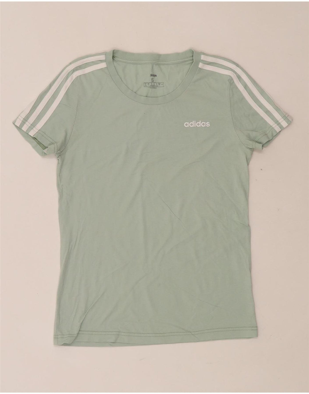 ADIDAS Womens T-Shirt Top UK 8/10 Small Green