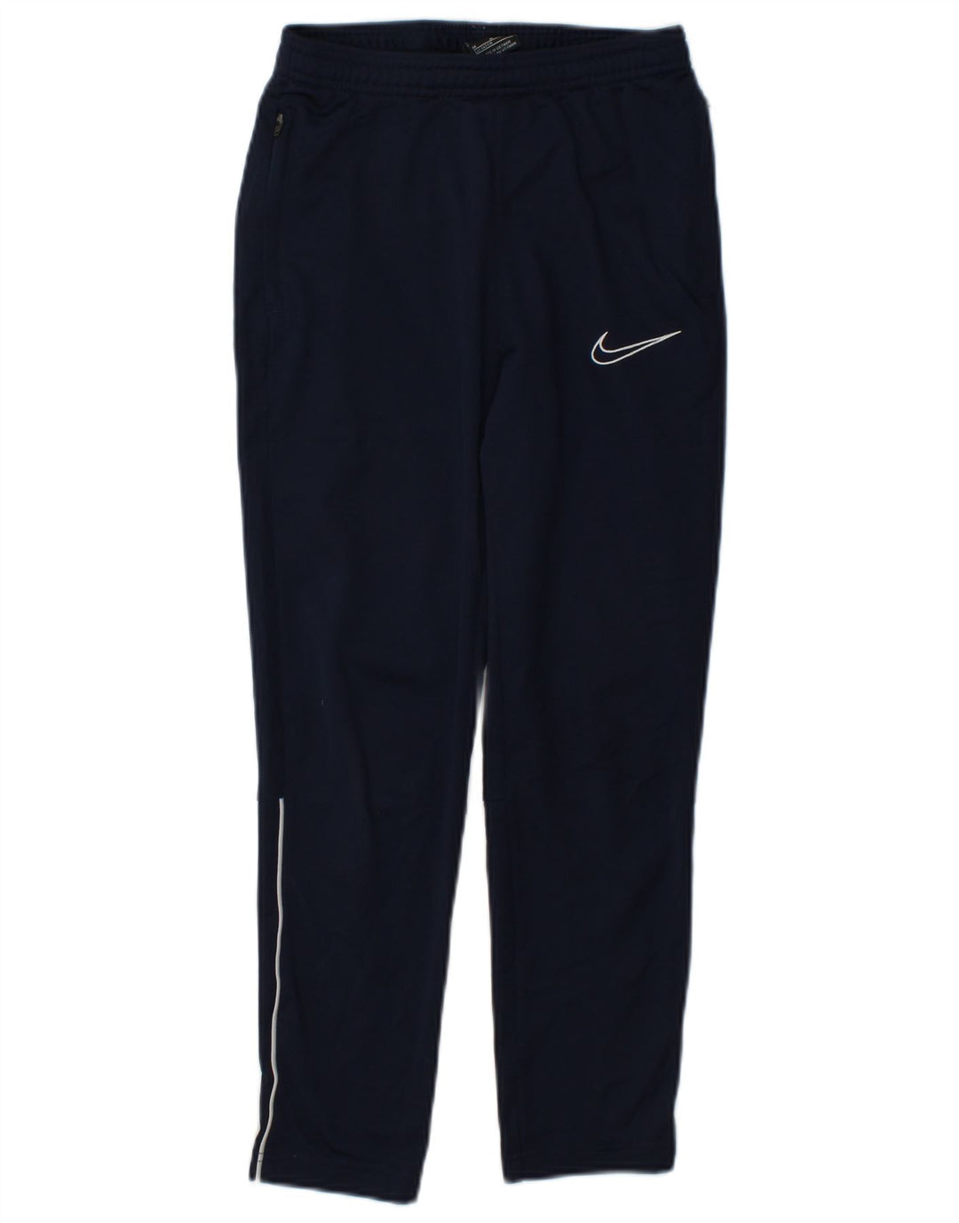 Nike Boys Dri Fit Tracksuit Trousers 10-11 Years Medium Navy Blue Polyester