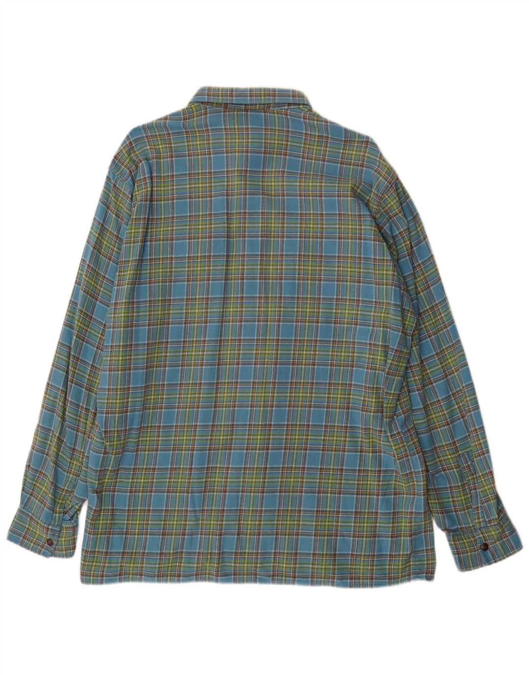 MC Kee's Mens Flannel Shirt Large Blue Check Cotton