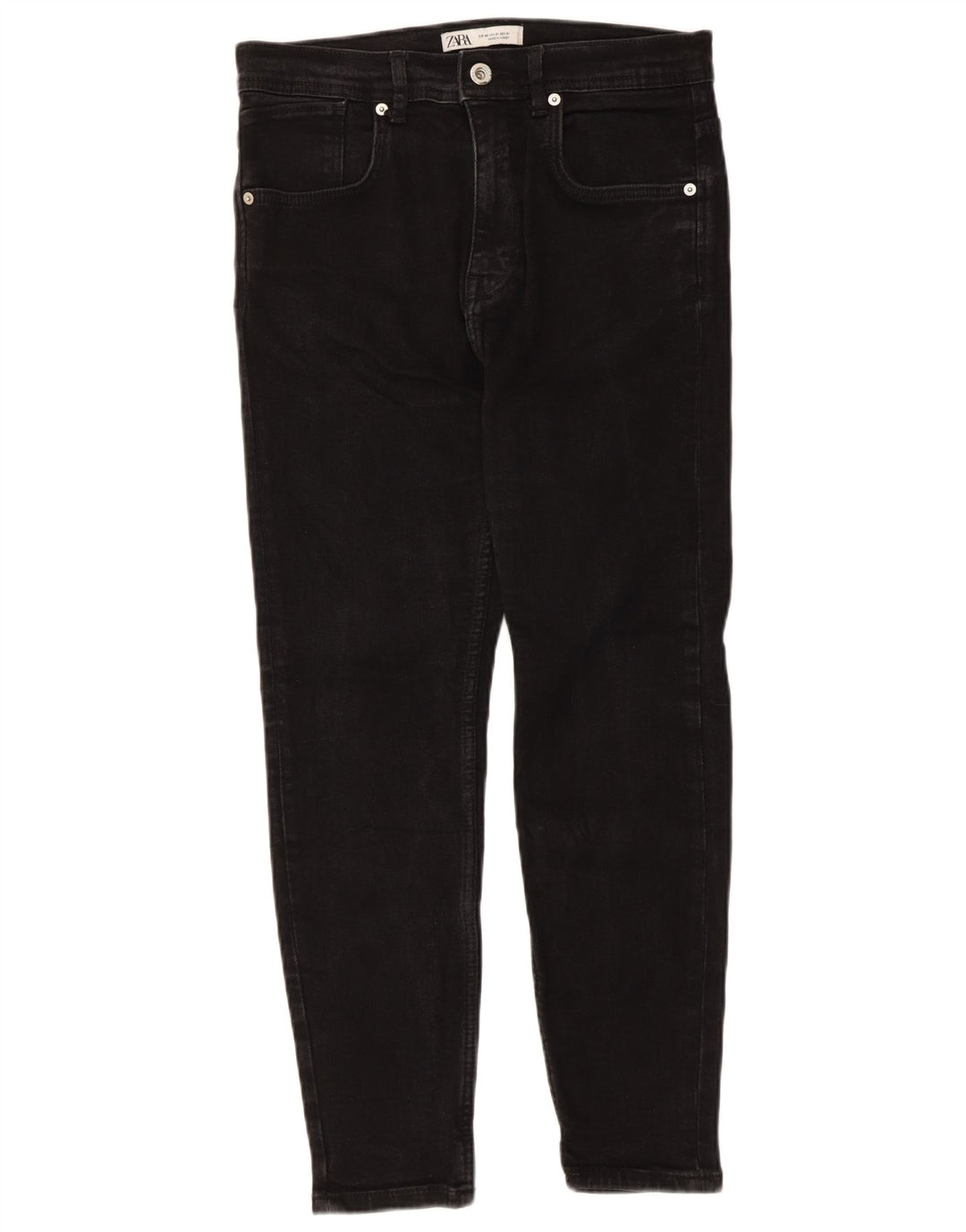 Zara Mens Cropped Jeans EU 40 Medium W31 L25 Black