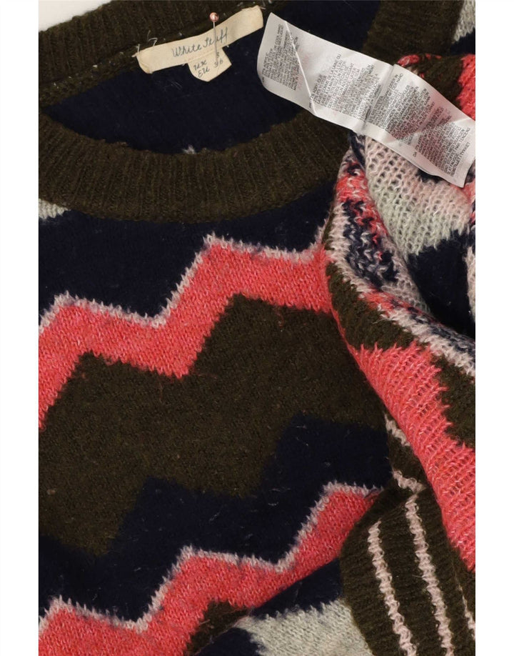 White Stuff Womens Crew Neck Jumper Sweater UK 8 Small Multicoloured