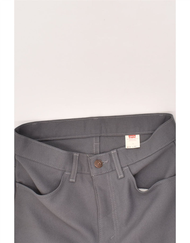 LEVI'S Womens Straight Casual Trousers W30 L30 Grey Polyester | Vintage Levi's | Thrift | Second-Hand Levi's | Used Clothing | Messina Hembry 