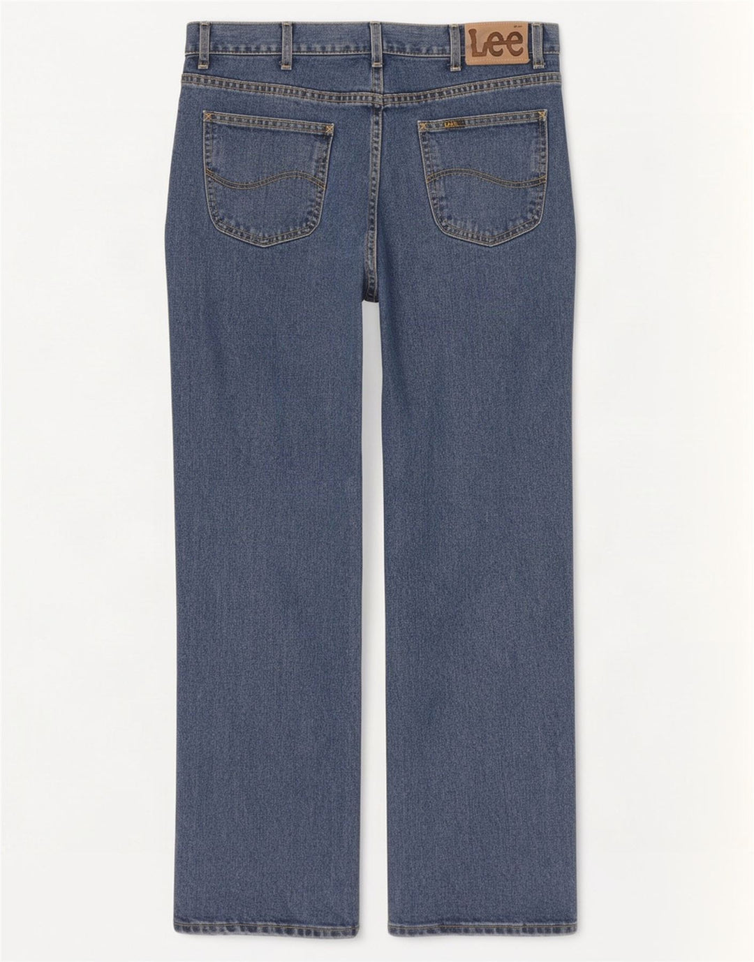 Lee Mens Straight Jeans W38 L32 Blue Cotton