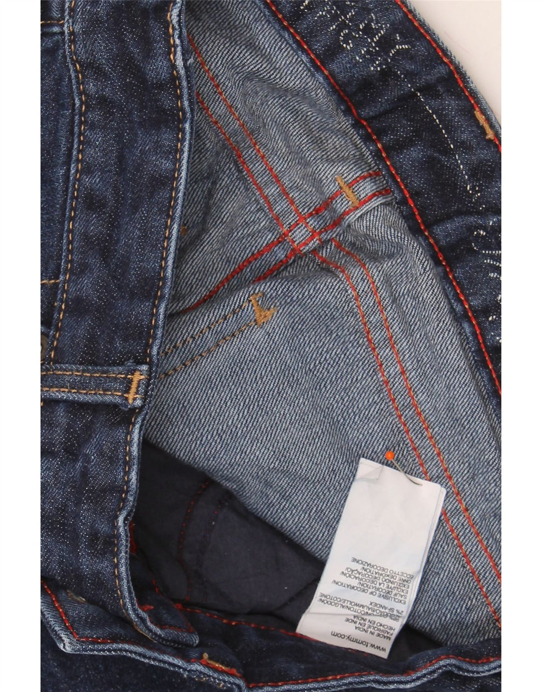TOMMY HILFIGER Womens Slim Jeans W26 L31 Navy Blue Cotton Vintage Tommy Hilfiger and Second-Hand Tommy Hilfiger from Messina Hembry 