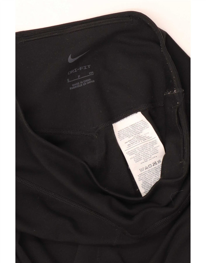 Nike Womens Dri Fit Leggings UK 8 Small Black Polyester