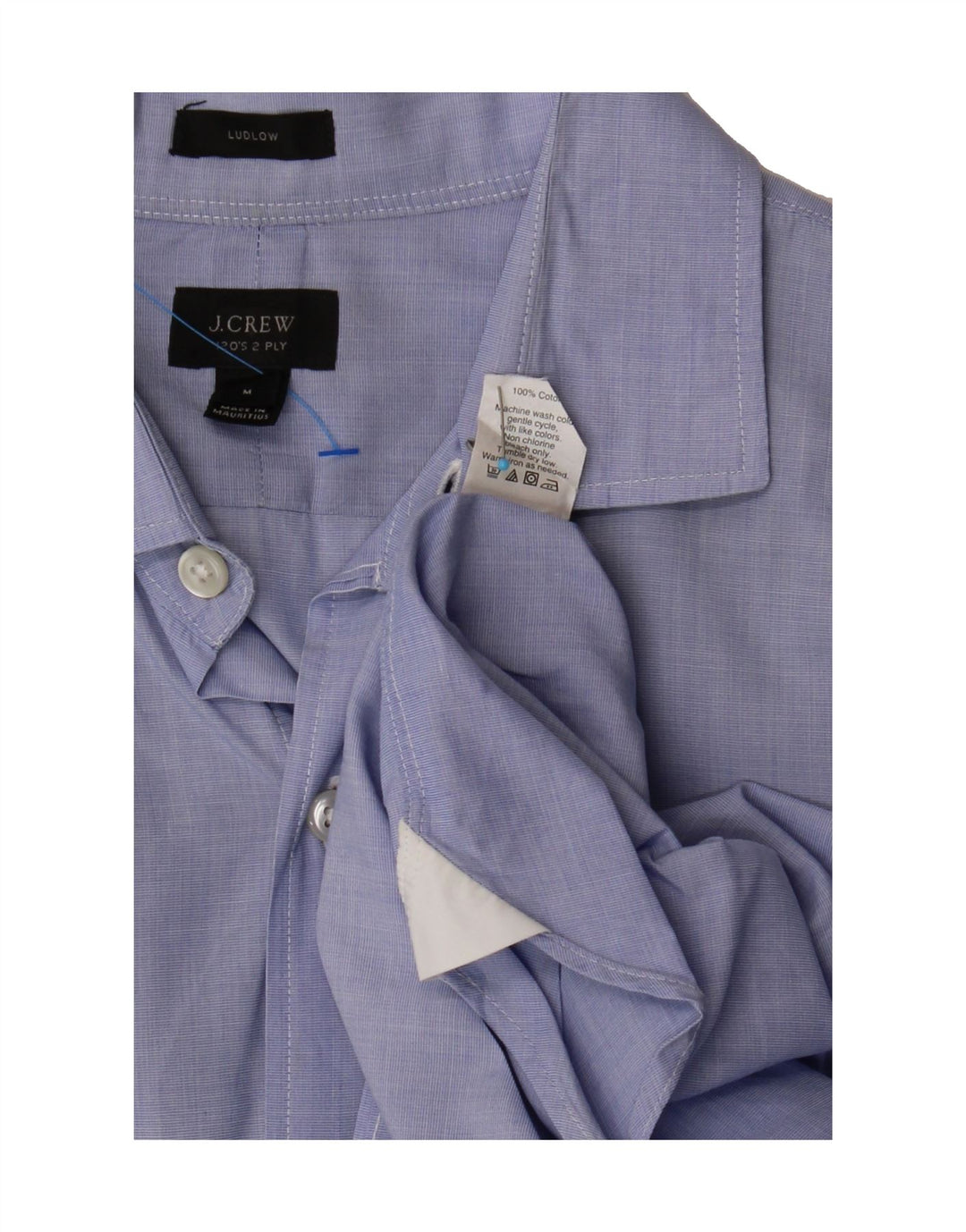 J. CREW Mens Ludlow Shirt Medium Blue Cotton Vintage J. Crew and Second-Hand J. Crew from Messina Hembry 
