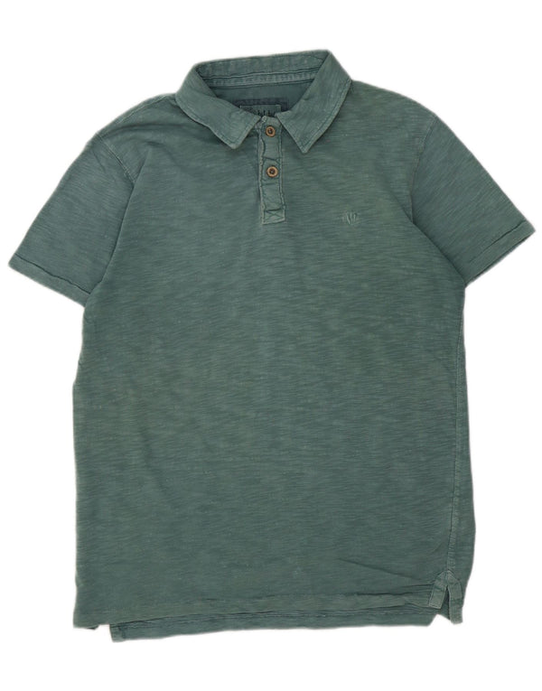 Fat Face Mens Polo Shirt Small Green Flecked Cotton