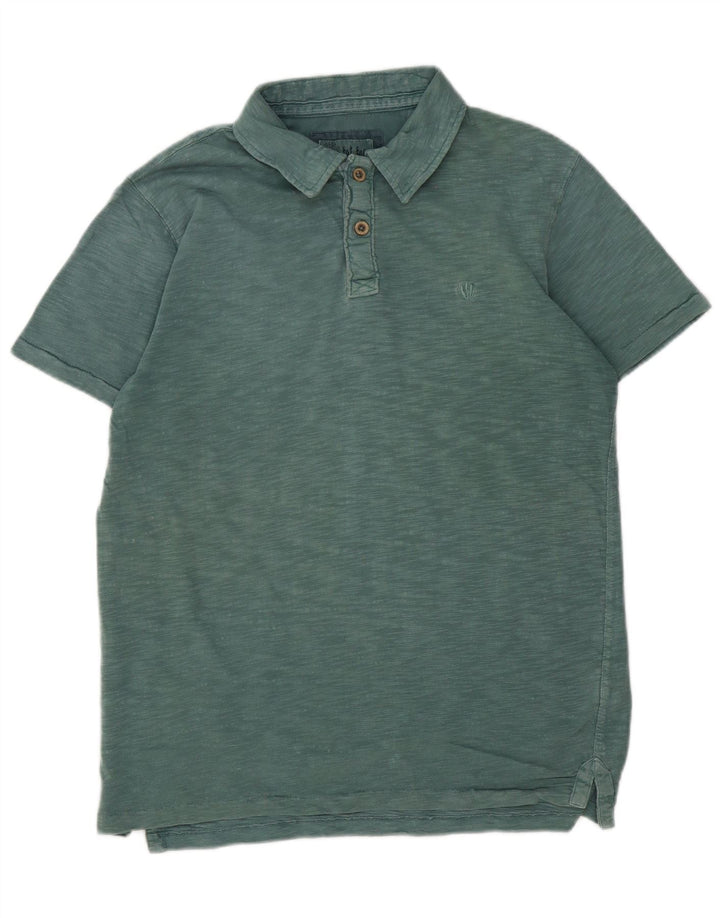 Fat Face Mens Polo Shirt Small Green Flecked Cotton