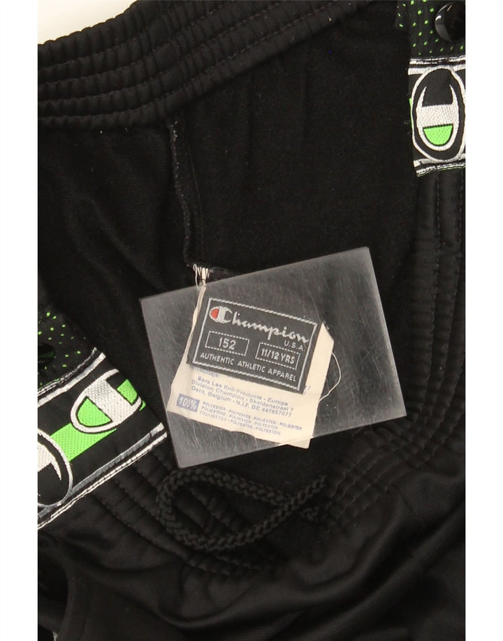 Champion Boys Graphic Tracksuit Trousers 11-12 Years Black Spotted