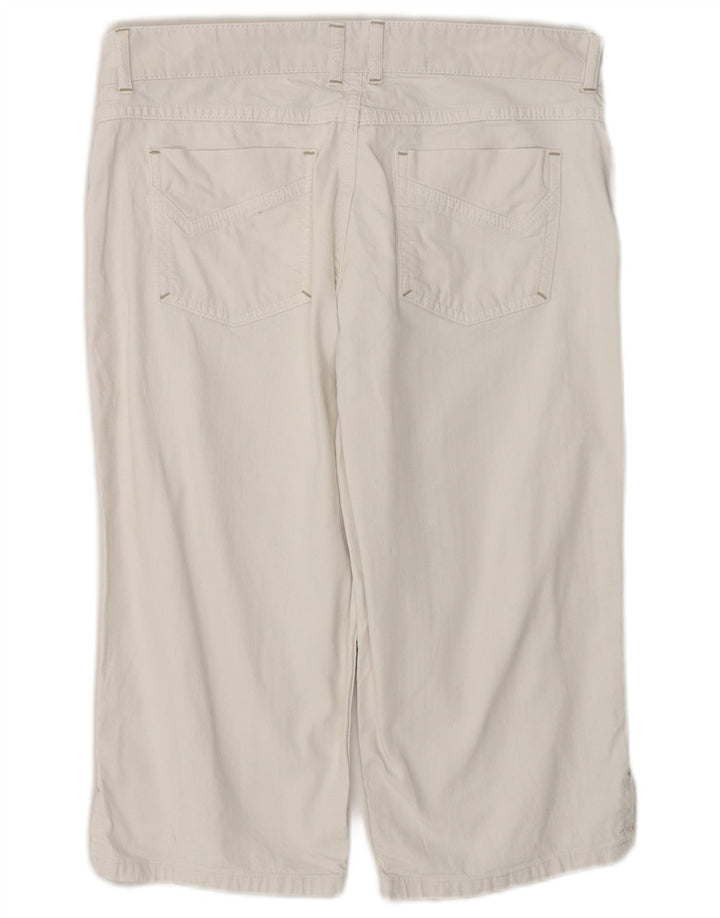 John Lewis Womens Bermuda Shorts UK 14 Large W32 White Cotton