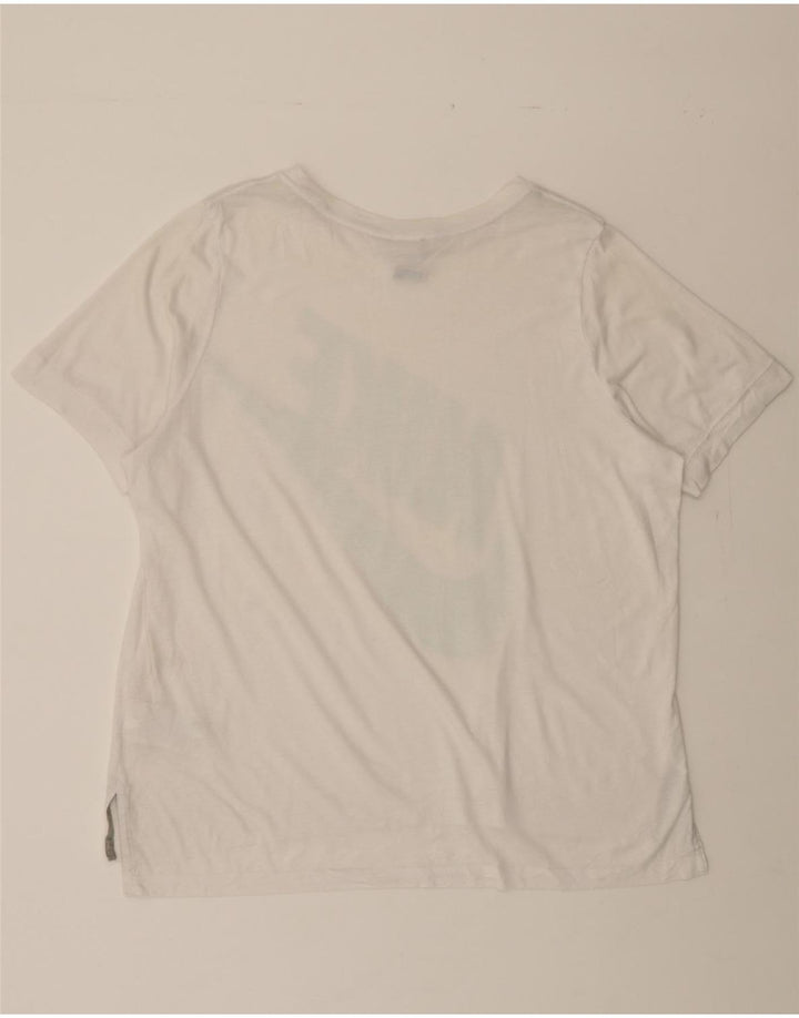 NIKE Mens Graphic T-Shirt Top XL White Polyester Vintage Nike and Second-Hand Nike from Messina Hembry 