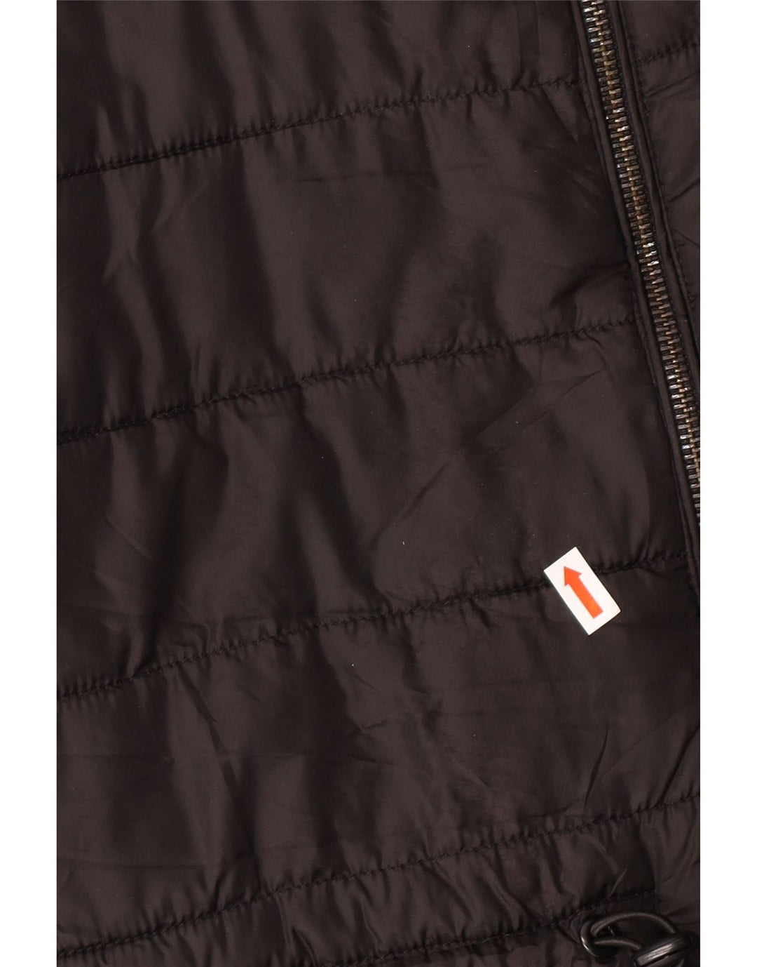 ZARA Womens Hooded Padded Jacket UK 10 Small Black Polyester