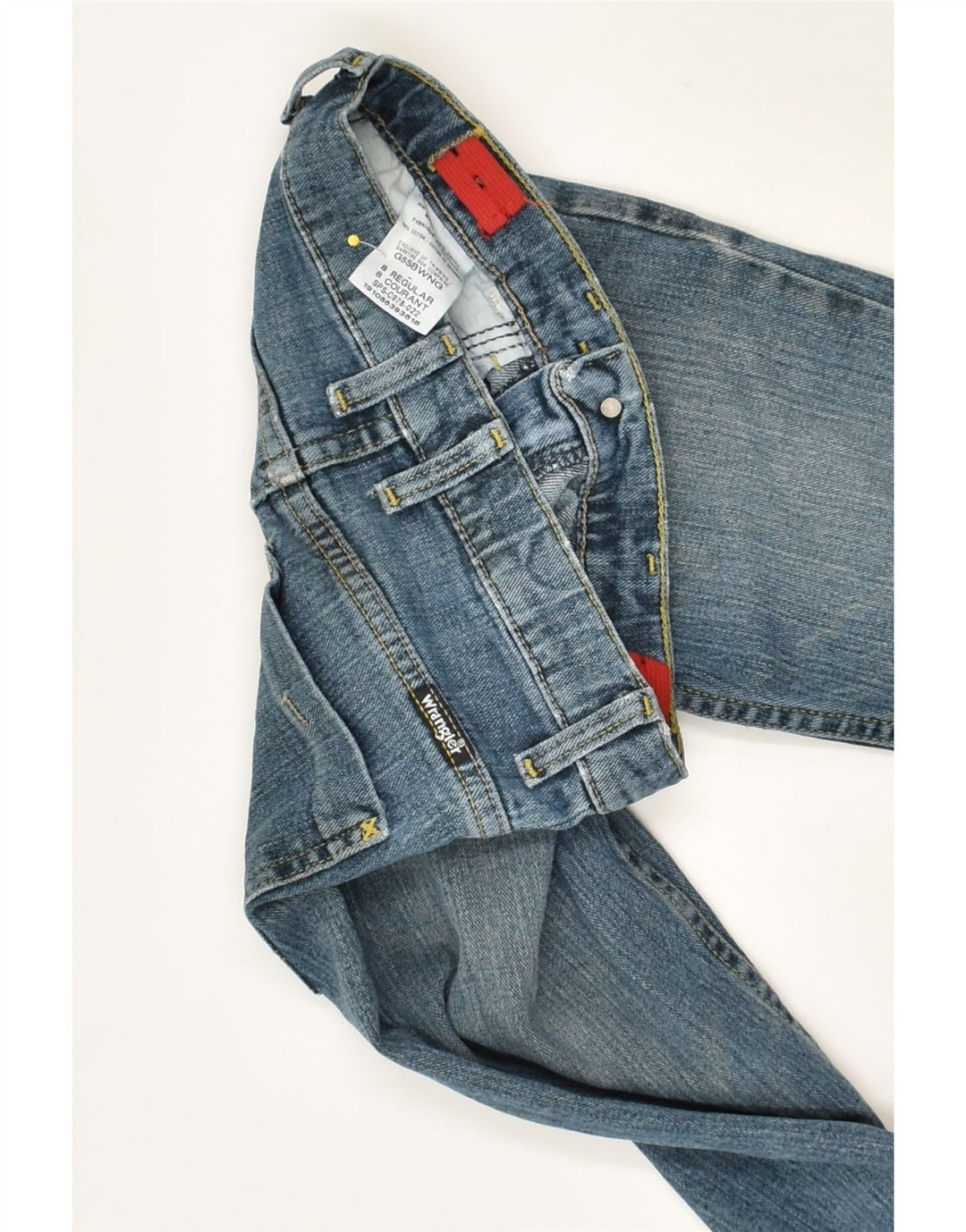 WRANGLER Boys Straight Jeans 7-8 Years W24 L12  Blue Cotton | Vintage Wrangler | Thrift | Second-Hand Wrangler | Used Clothing | Messina Hembry 