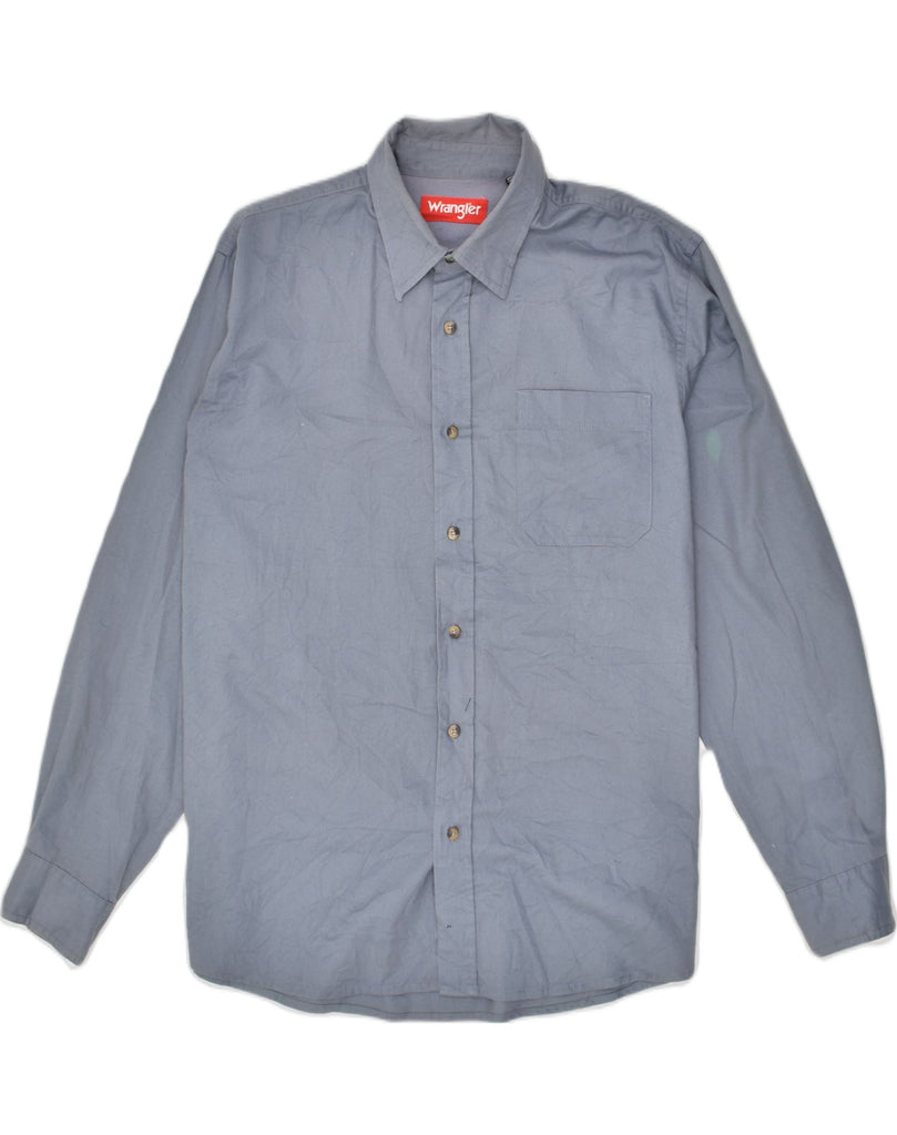 WRANGLER Mens Shirt Large Grey Cotton | Vintage Wrangler | Thrift | Second-Hand Wrangler | Used Clothing | Messina Hembry 