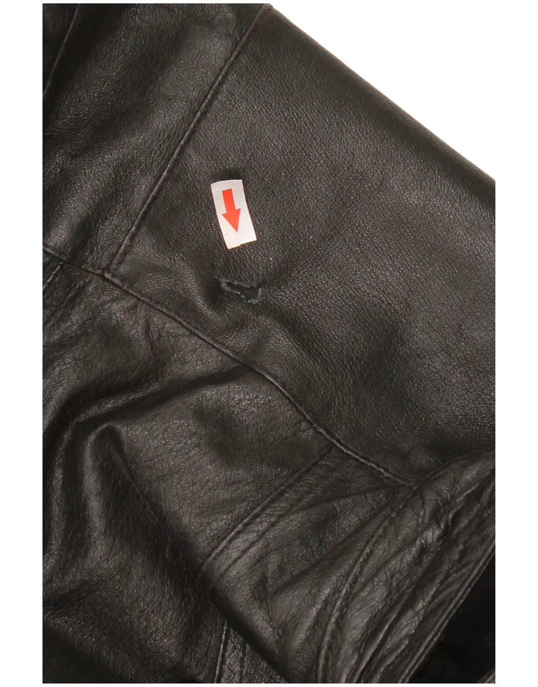 Vintage Mens Leather Gilet UK 40 Large Black Leather