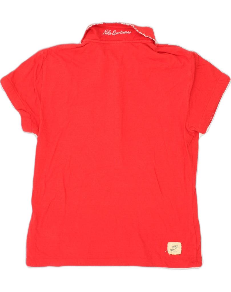 NIKE Girls Polo Shirt 15-16 Years XL Red Cotton | Vintage Nike | Thrift | Second-Hand Nike | Used Clothing | Messina Hembry 