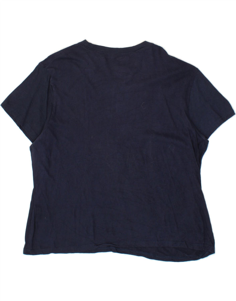 LEVI'S Womens Grant Fit T-Shirt Top EU 42 Large Navy Blue Cotton Vintage Levi's and Second-Hand Levi's from Messina Hembry 