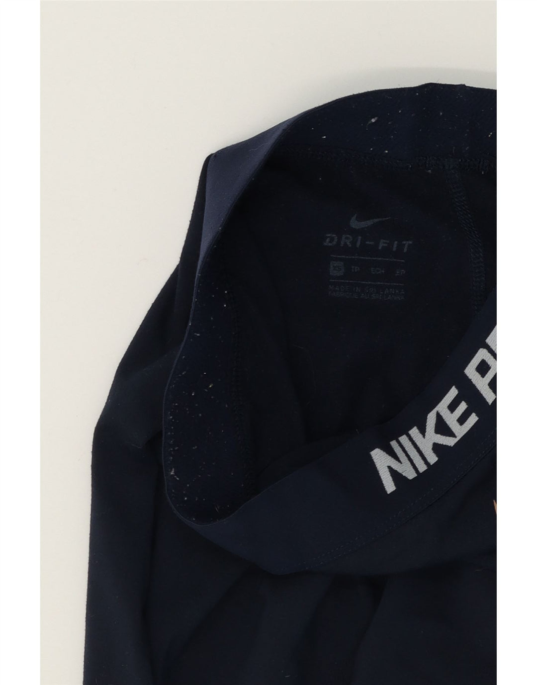 NIKE Womens Dri Fit Graphic Leggings UK 6 XS Navy Blue Polyester Vintage Nike and Second-Hand Nike from Messina Hembry 