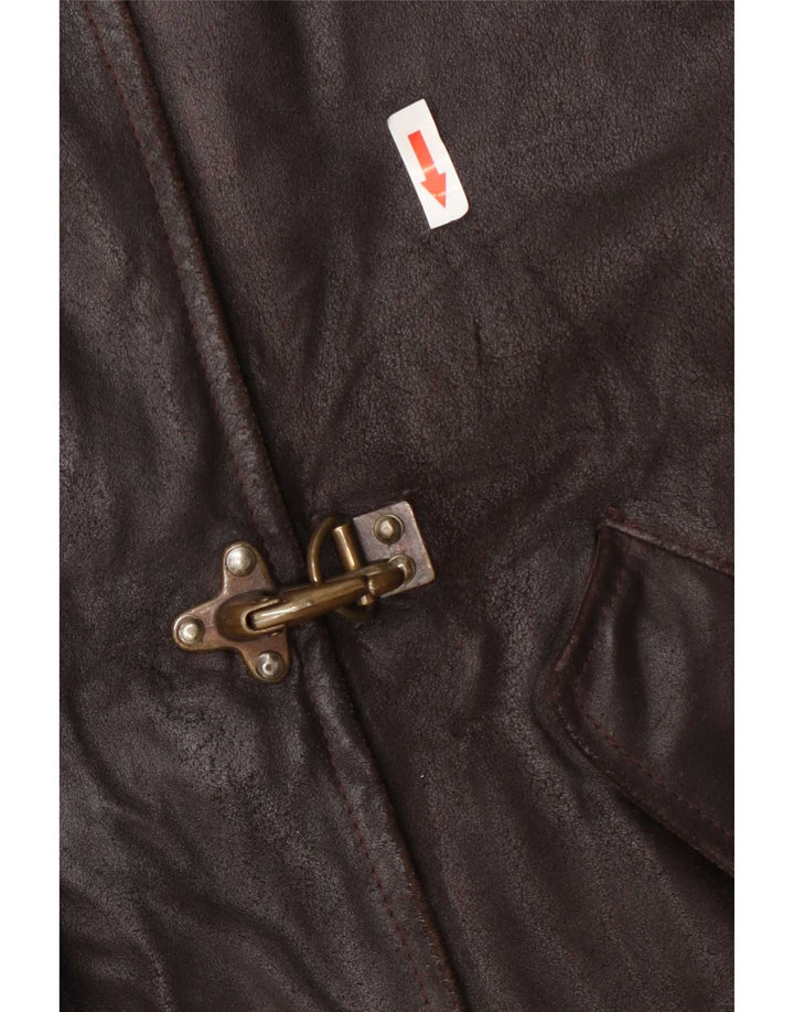 Vintage Womens Leather Jacket IT 44 Medium Brown