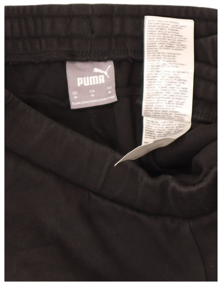 PUMA Mens Tracksuit Trousers Medium  Black Cotton