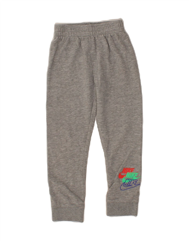 NIKE Boys Graphic Tracksuit Trousers Joggers 5-6 Years Medium Grey Cotton Vintage Nike and Second-Hand Nike from Messina Hembry 
