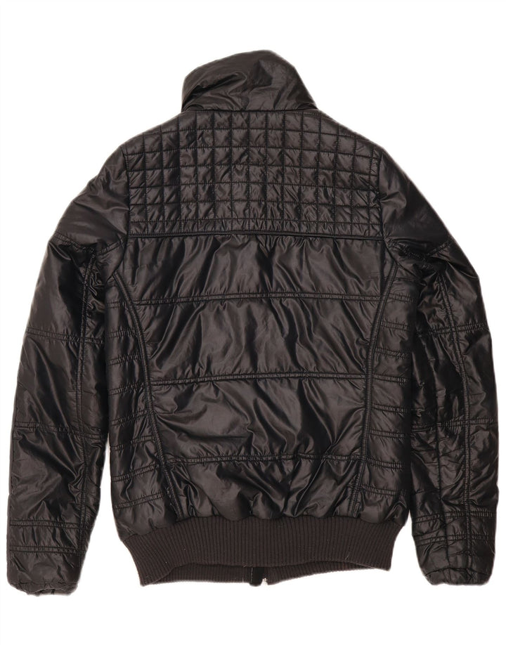 Adidas Womens Padded Jacket UK 12 Medium Black Polyester